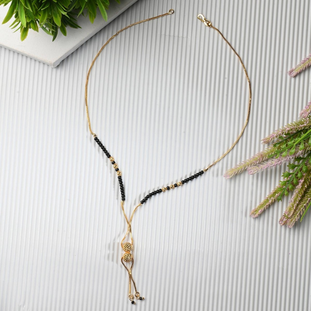 AanyaCentric Gold-plated Mangalsutra & Ring Set - Distacart