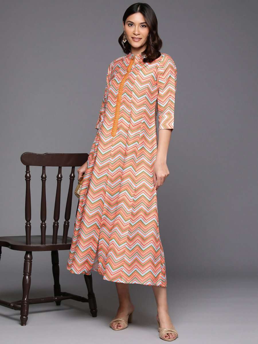 Ahalyaa Women's Traditional wear Ethnic Dress - Multi Color - Distacart