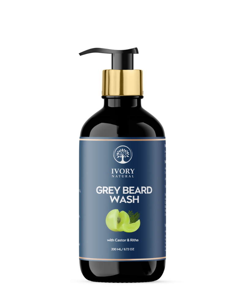 Ivory Natural Grey Beard Wash For Beard Graying And Restoring Beard'S Natural Black Shade - Distacart