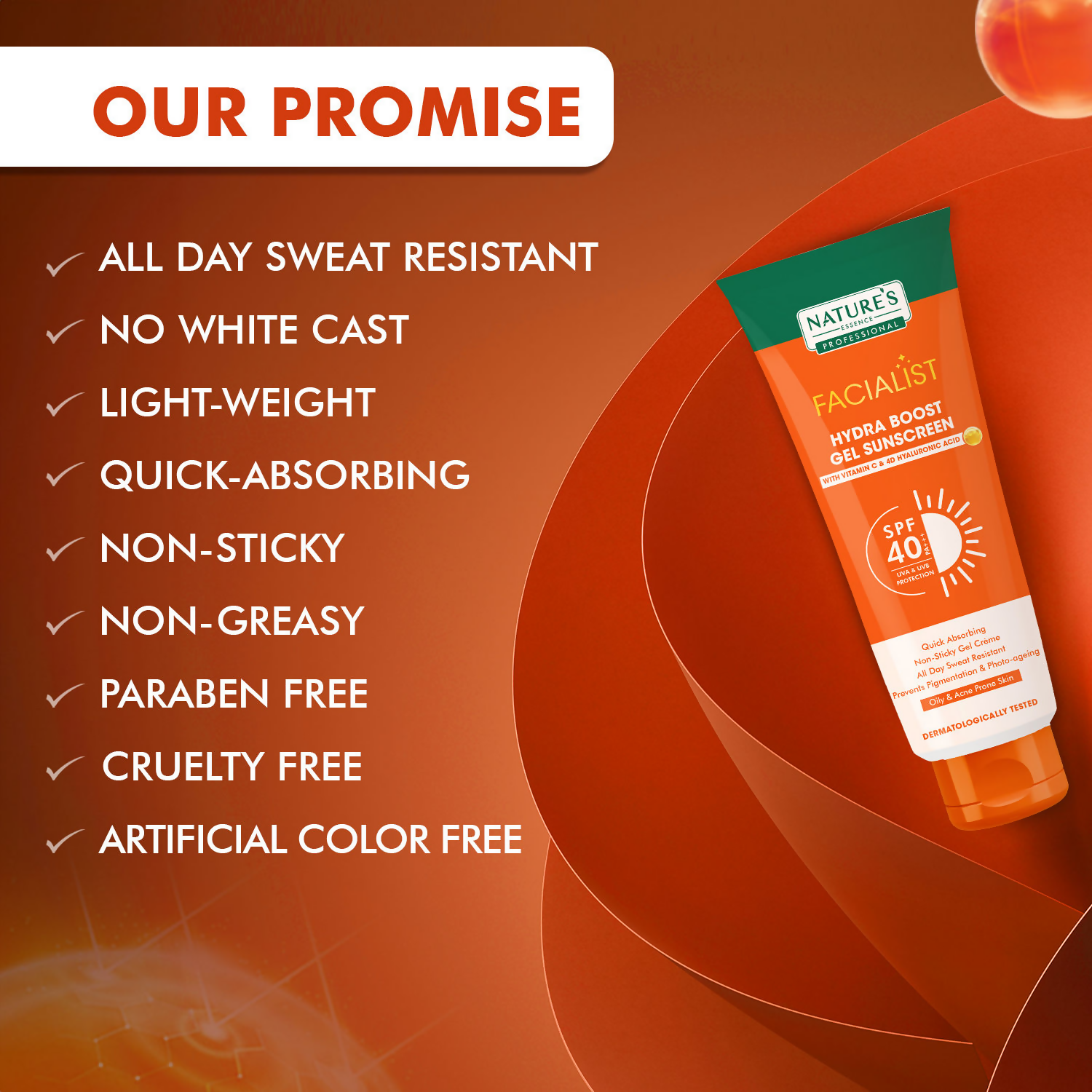 Nature's Essence Professional Hydra Boost Gel SunScreen SPF 40 PA+++ - Distacart