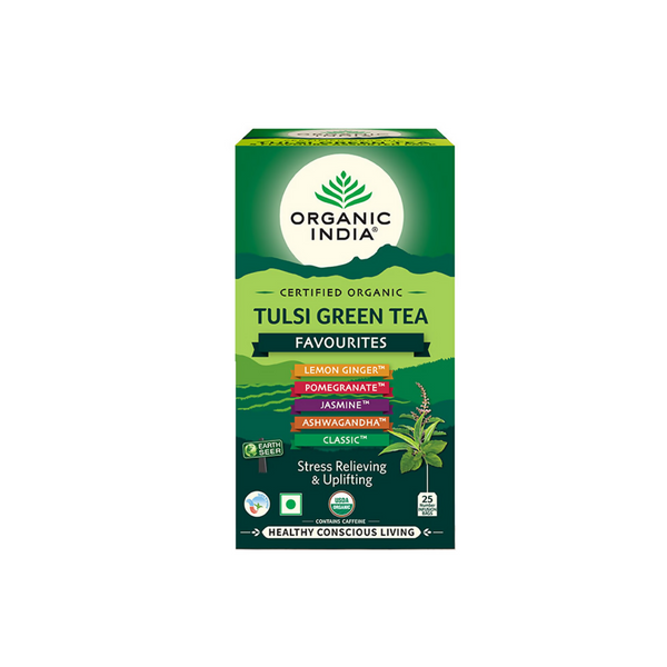 Organic India Tulsi Green Tea Favourites - Distacart