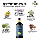 Thumbnail for Ivory Natural Grey Beard Wash For Beard Graying And Restoring Beard'S Natural Black Shade - Distacart