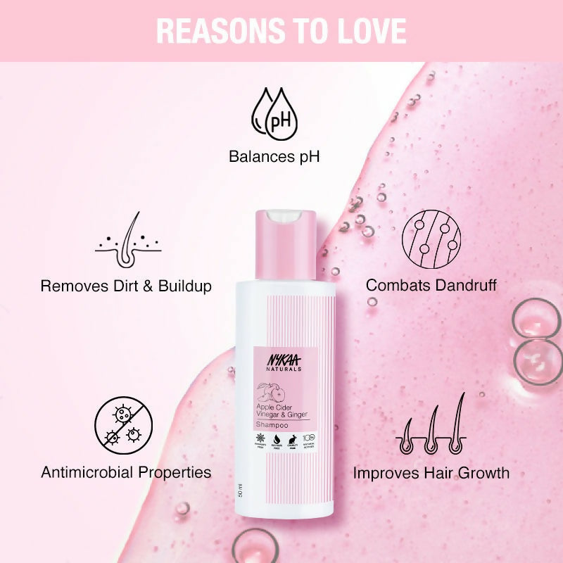 Nykaa Naturals Anti-Dandruff - Free Shampoo with Apple Cider Vinegar, Ginger & Tea Tree Oil - Distacart