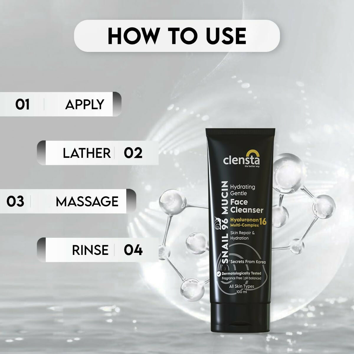 Clensta Snail 96 Mucin Skin Repair Gentle Face Cleanser - Distacart