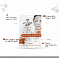 Thumbnail for Ayouthveda Vitamin C Rich Oats Silk & Honey Face Serum Sheet Mask - Distacart