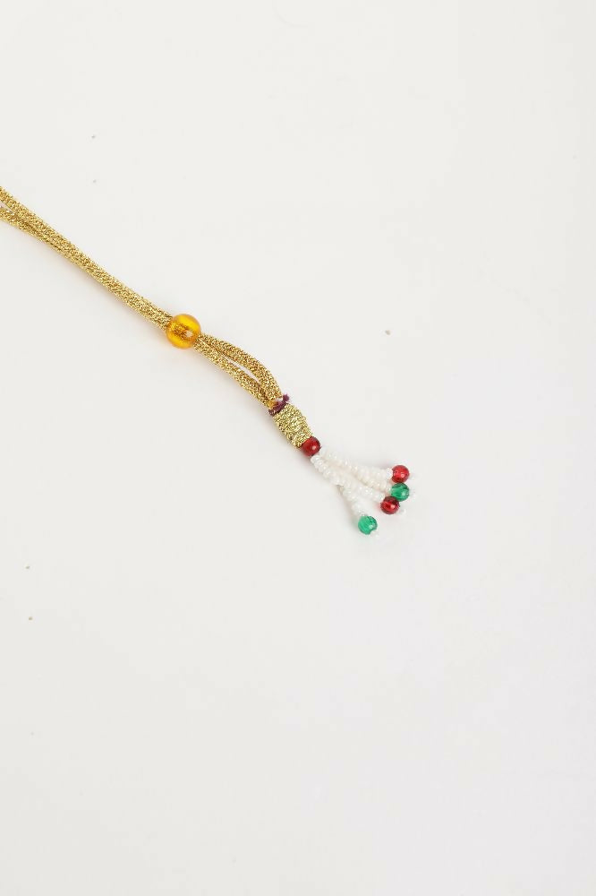 Nuyug 22K Gold Plated Radiant Rose Stone Kundan Necklace