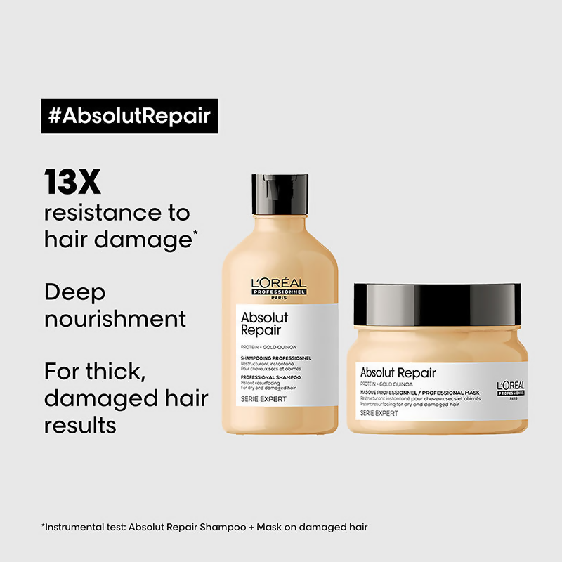 L'Oreal Professionnel Absolut Repair Shampoo& Hair Mask Combo, Serie Expert - Distacart