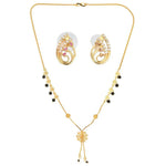 Thumbnail for AanyaCentric Gold Plated Short Mangalsutra Set with Earrings - Distacart
