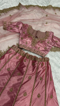 Thumbnail for Jyoti Fashion Women's Onion Japan Satin Silk Sequins with Dori & Zari Embroidered Designer Lehenga Choli Set