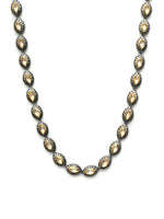 Thumbnail for Dual Tone Kundan Neckpiece (silver) - Ruby Raang - Distacart