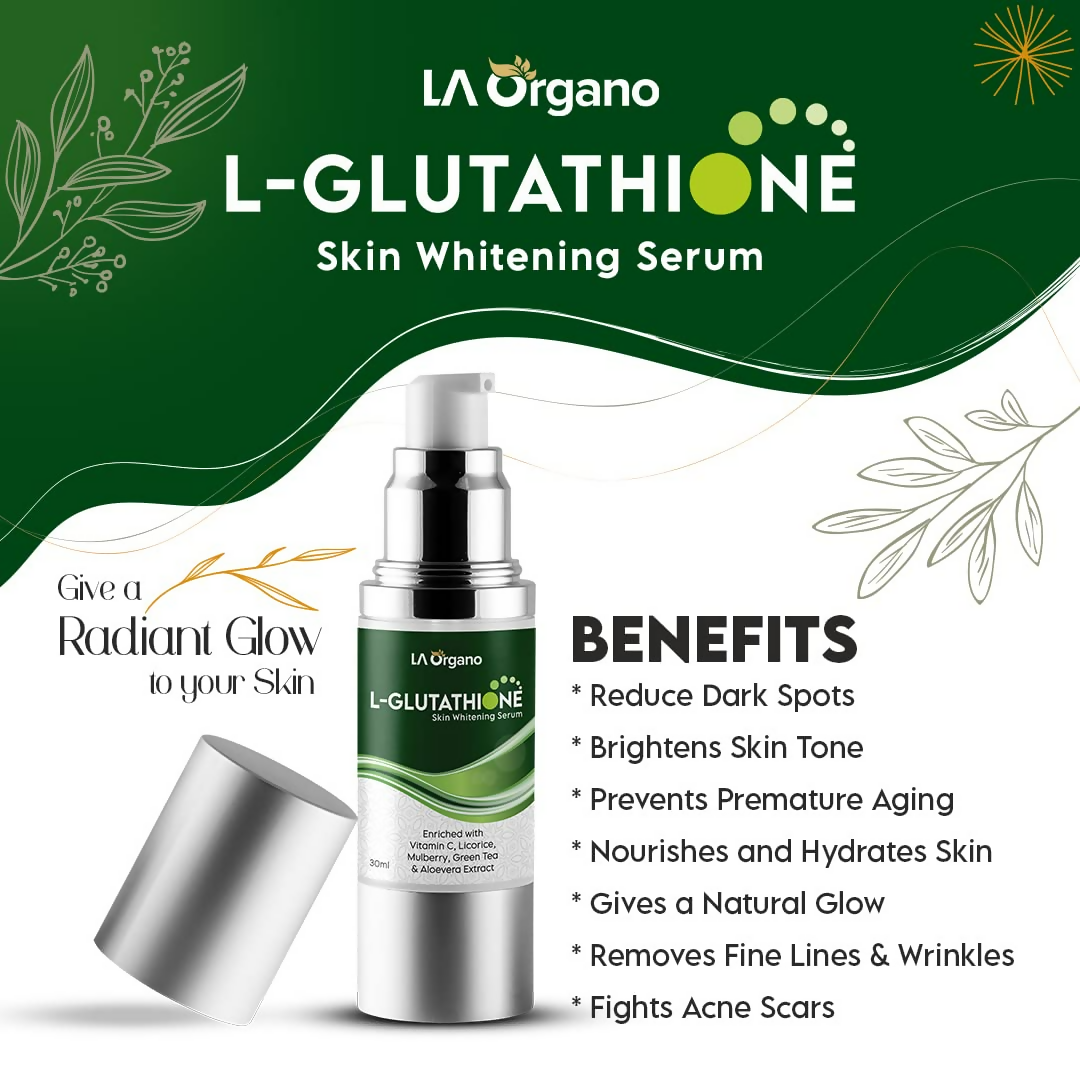 LA Organo L-Glutathione Serum For Skin Whitening - Distacart
