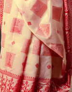 Thumbnail for Joban Fashion Cream Silk Woven Durga Puja Saree