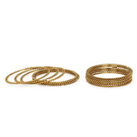 Thumbnail for Afast Designer Fancy Party Bangle/ Kada Set, Gold, Metal, Pack Of 12 - Distacart