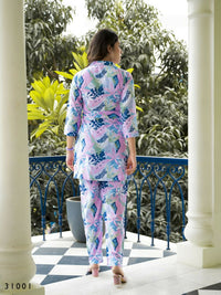 Thumbnail for Casual Fashionable Multi Muslin Cotton co-ord set - Manya