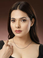 Thumbnail for NVR Women's Silver-Toned German Silver Oxidised Chain - Distacart