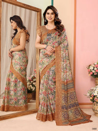 Thumbnail for Partywear Designer Coffee Kota Doriya Fancy Saree - Dyuti
