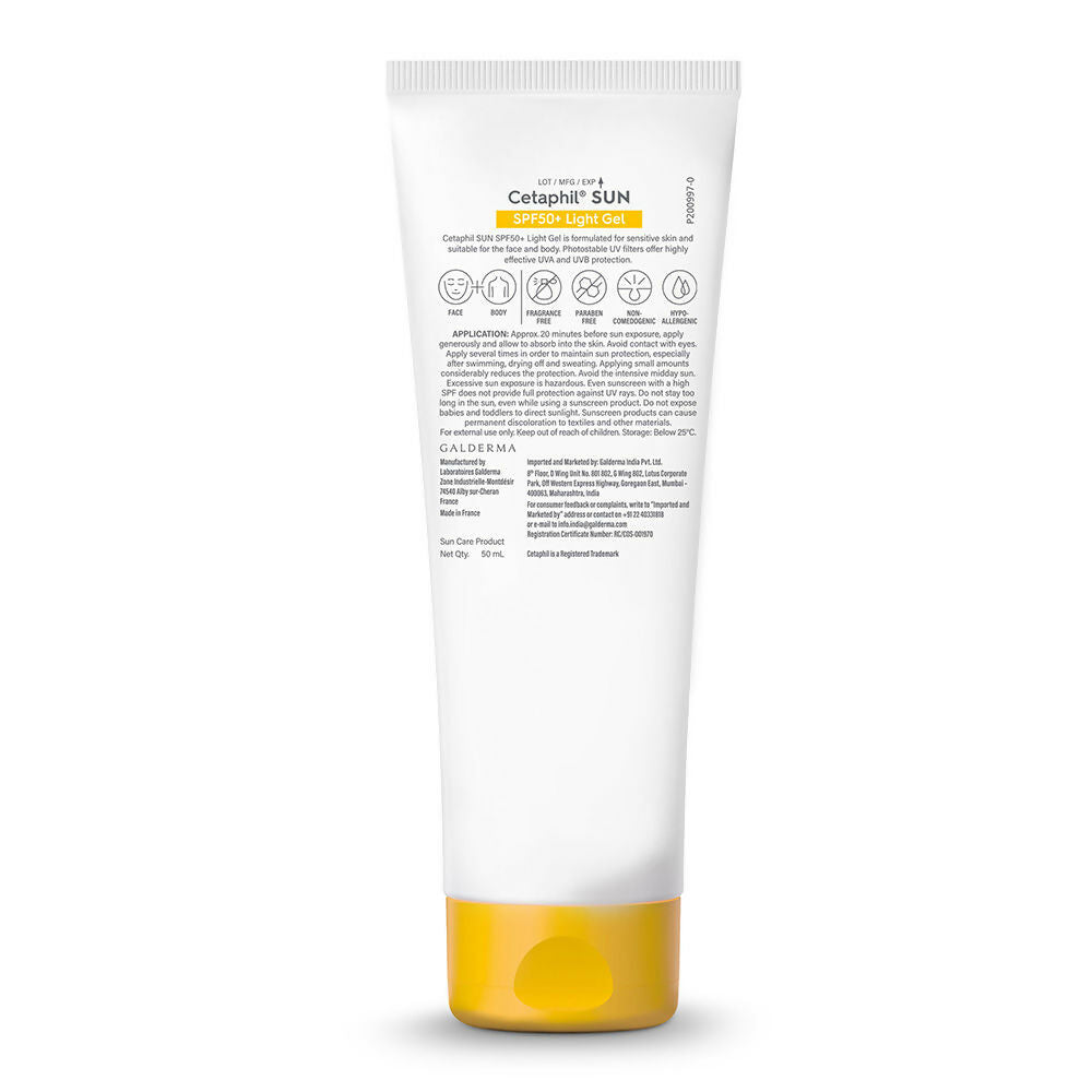 Cetaphil Sun SPF 50 Light Gel Mineral Base For Normal, Dry & Oily Skin