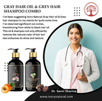 Thumbnail for Ivory Natural Grey Combo For Hair - Natural Solution For Greys, Restore Natural Black And Shine Of Hair - Distacart