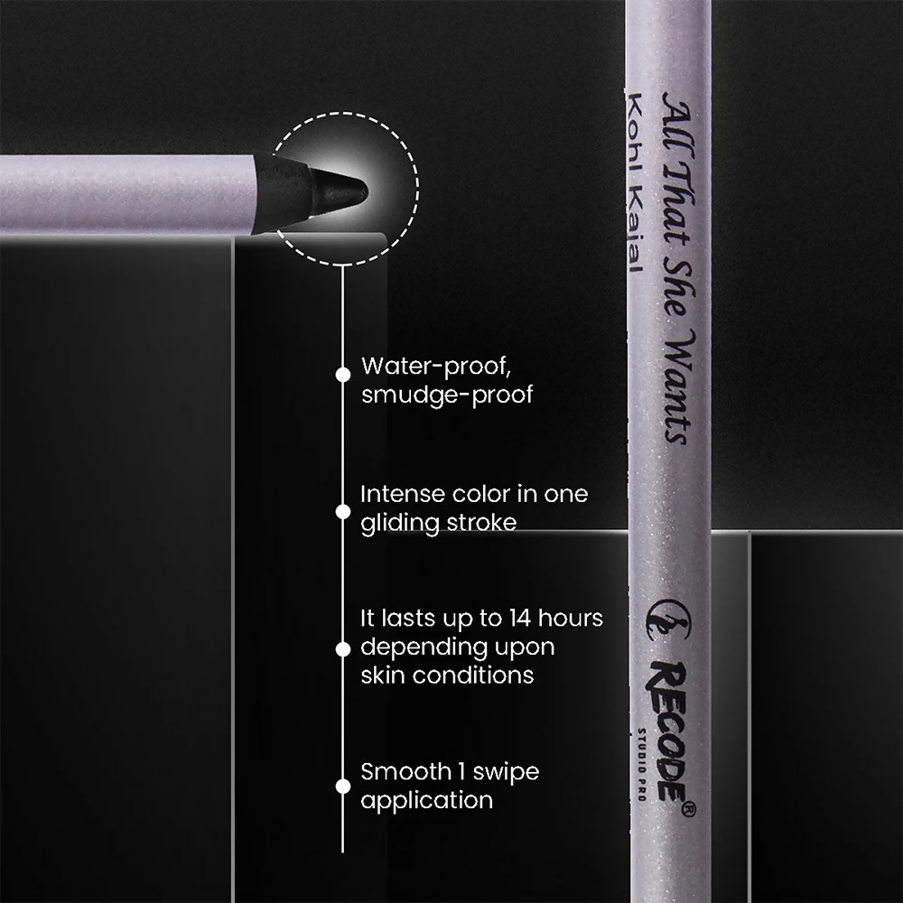 Recode All That She Wants Kajal - Black - Distacart