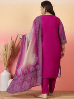 Thumbnail for Sztori Women Bandhani Printed Regular Kurta with Trousers & With Dupatta - Distacart