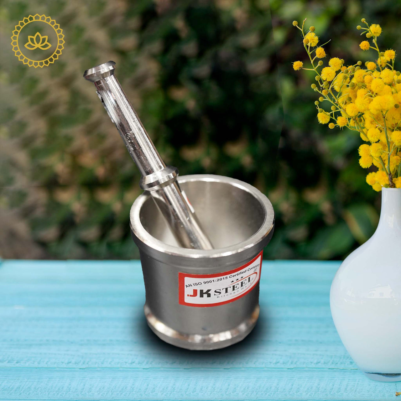 Stainless Steel Mortar & Pestle Set: Perfect for NRI Kitchen Delights - Distacart