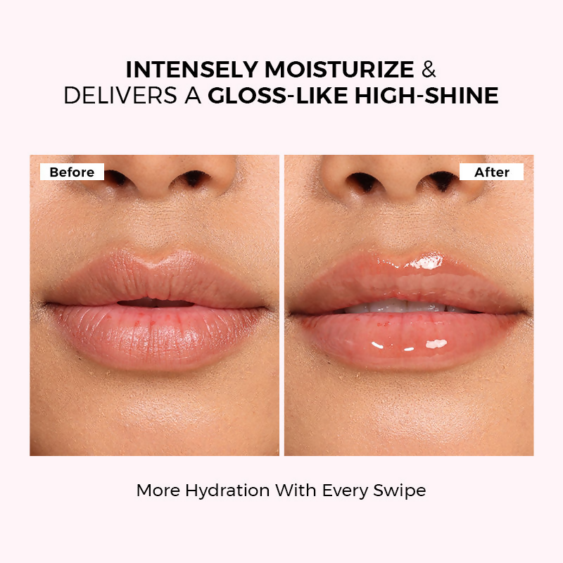 Praush Beauty Pout Cushion Luxe Lip Oil - Bubble Clear - Distacart