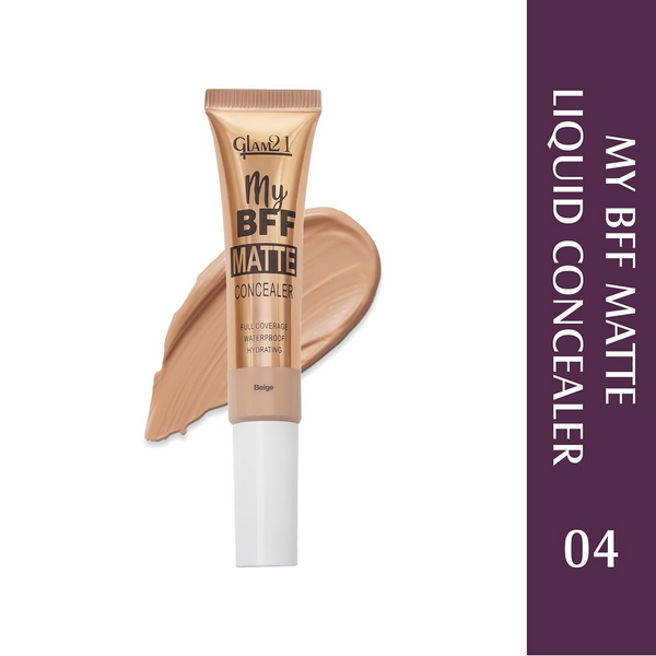 Glam21 My BFF Matte Liquid Concealer For All Skin Tone Matte Finish - Beige - Distacart