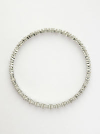 Thumbnail for NVR Women's Set of 4 Silver-Plated CZ Stone-Studded Handcrafted Bangles