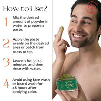 Thumbnail for Ivory Natural Beard Black Color Organic - Instant Natural Plant Based Beard Color Powder - Distacart