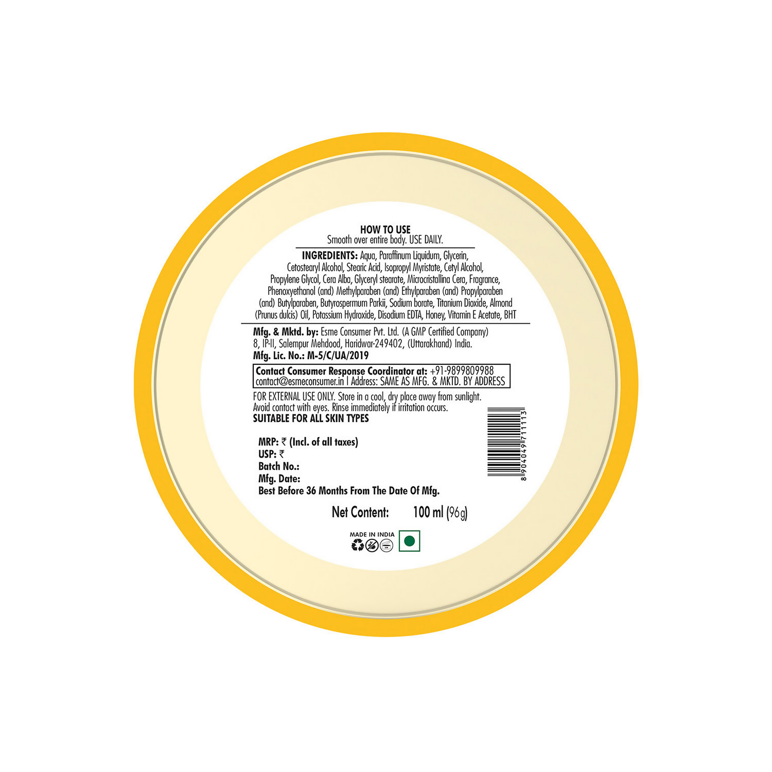 Nature's Essence Nourishing Skin Cream With Almond & Honey - Distacart