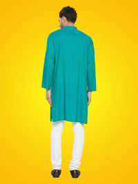 Thumbnail for Even Apparels Men's Rayon Green Self Design Kurta - Distacart