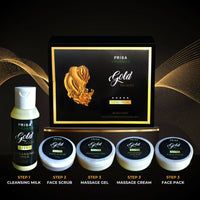 Thumbnail for Prisa Organics Gold Facial Kit For Radiant & Glowing Skin - Cleanses & Rejuvenates Skin, Removes Dead Skin, Blackheads