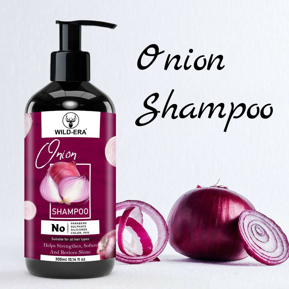 Wildera Onion Oil Shampoo with Red Onion Seed Oil Extract, Black Seed Oil & Pro-Vitamin B5 - Distacart
