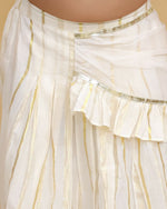 Thumbnail for Lil Drama Festive Girls Stylish Off White Lehenga with Red Choli and Dupatta Set - Distacart