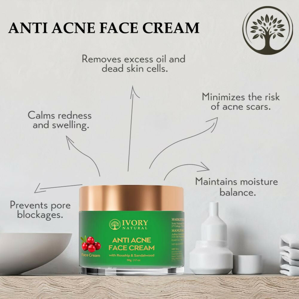 Ivory Natural Acne Face Cream For Acne Free Face - Distacart