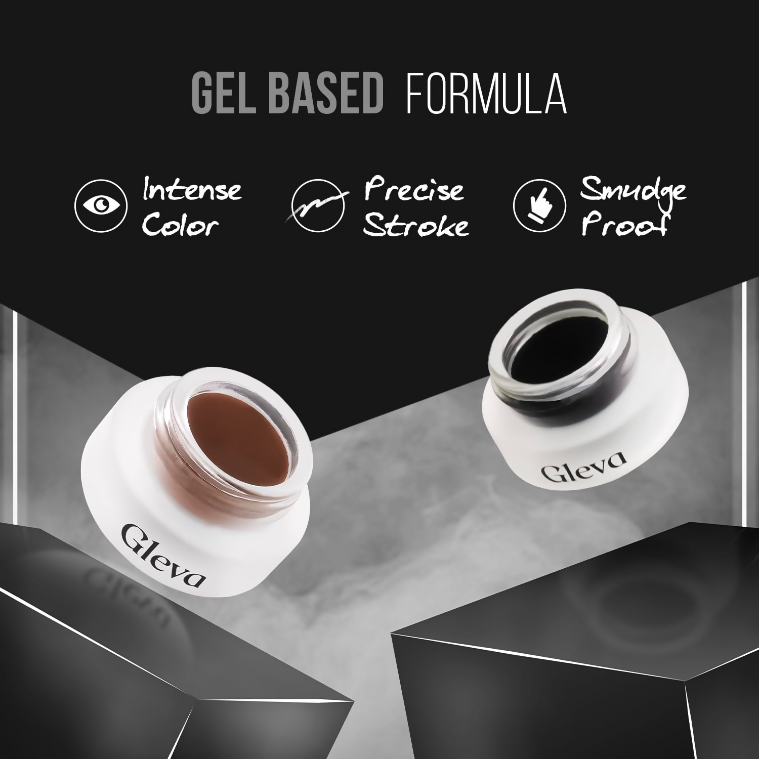 Gleva Compact Black Gel Eyeliner - Brown - Distacart