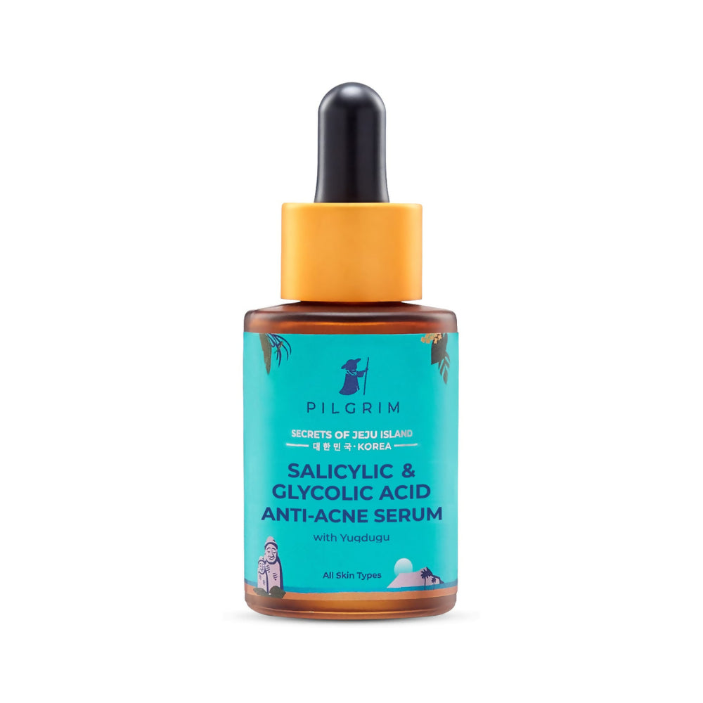 Pilgrim Korean Salicylic Acid 1% + Glycolic Acid 3% Anti Acne Serum For Oily & Acne Prone Skin - Korean Skin Care - Distacart
