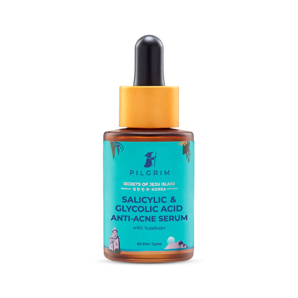 Pilgrim Korean Salicylic Acid 1% + Glycolic Acid 3% Anti Acne Serum For Oily & Acne Prone Skin - Korean Skin Care - Distacart