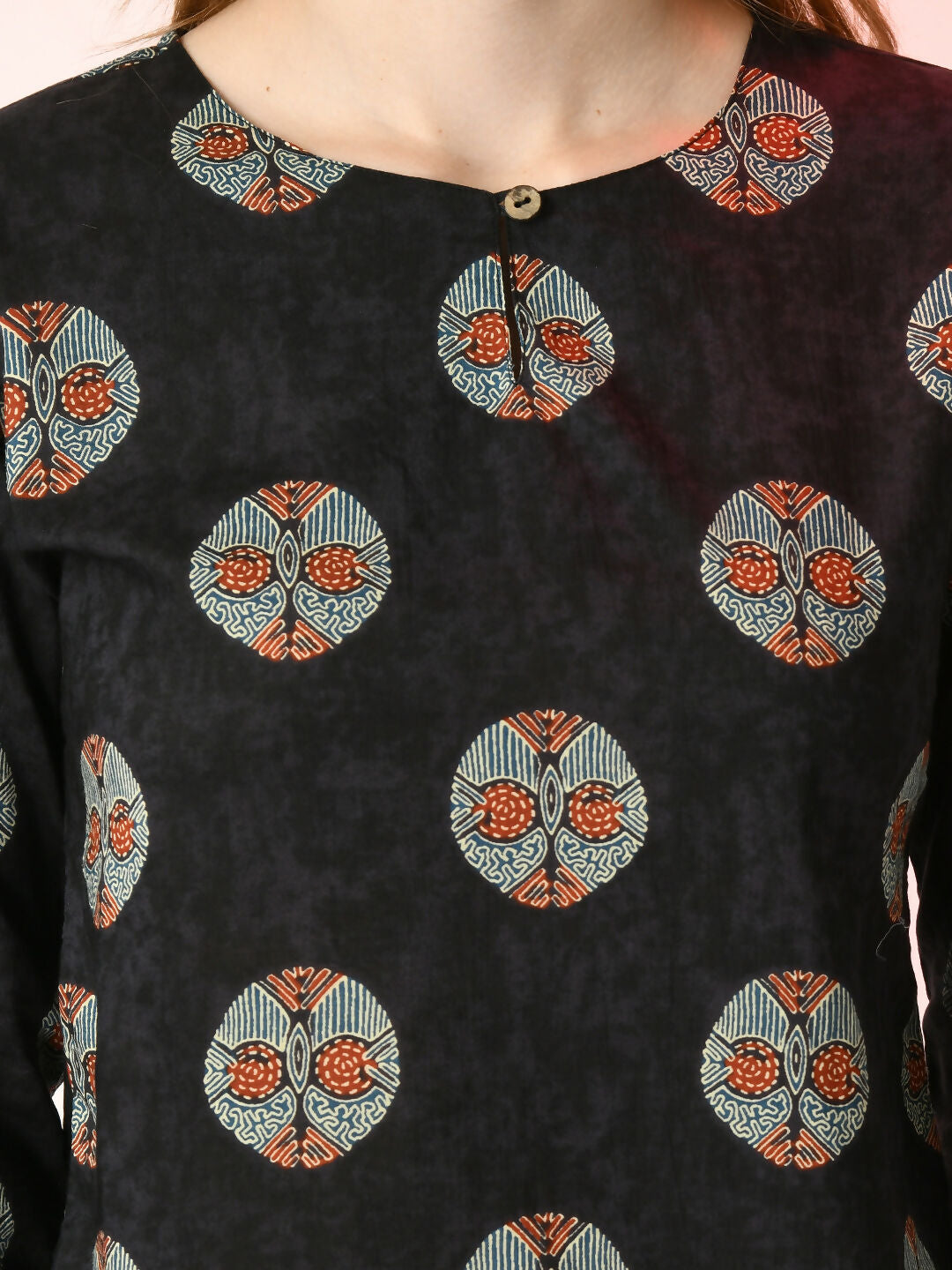 Myshka Women's Black Printed Top - Distacart