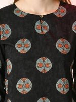 Thumbnail for Myshka Women's Black Printed Top - Distacart