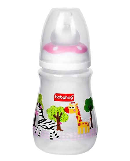 Babyhug Drop Anti- Colic Sterilizable Feeding Bottle Pink