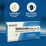 Thumbnail for HealthAid Melatonin 5 mg + Chamomile Extract 35 mg OD Effervescent Tablets - Distacart