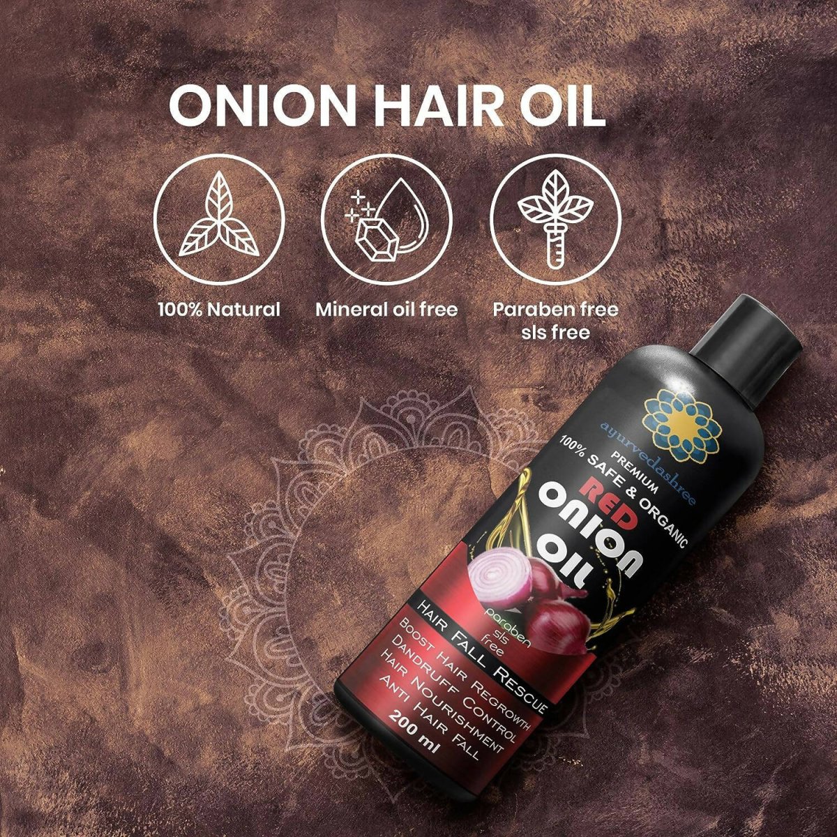 Ayurvedashree Red Onion Oil For Growth - Distacart