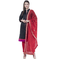 Thumbnail for A R SILK Red Color Fancy Silk Dupattas and Chunnis