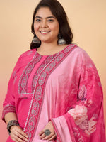 Thumbnail for Sztori Women Floral Yoke Design Regular Kurta with Trousers & With Dupatta - Distacart