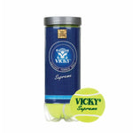 Thumbnail for Vicky Supreme Yellow Tennis/Cricket Ball Heavy Multipurposeful Design & Durable Rubber Built - Distacart