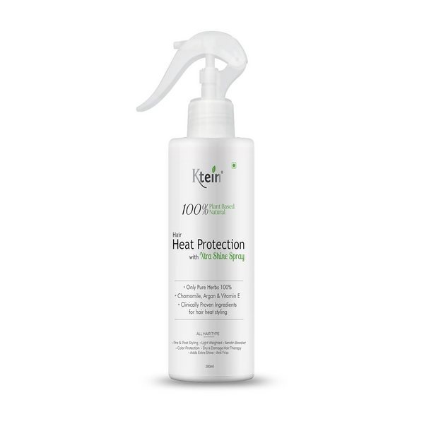 ktein 100% Plant Based Natural Hair Heat Protection with Xtra Shine Spray Hair Spray - Distacart