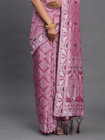Thumbnail for Astita Linen Cotton Purple Saree