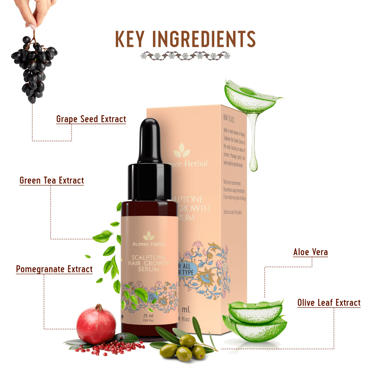 Avimee Herbal Keshpallav Hair Oil And Scalptone Hair Growth Serum Combo - Distacart
