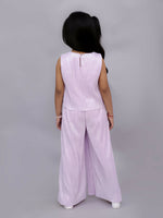 Thumbnail for Lil Drama Glam Up Girls Pink Party Top and Pant Set